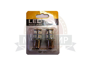 Лампа светодиодная (LED) 12V (BA15S) T15 13SMD 1156 красная
