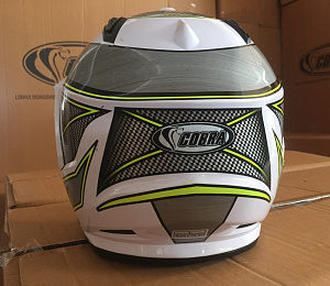 Шлем открытый 3/4 COBRA JK521, белый с серым(3), черный с графикой(2), размеры L