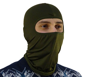 Подшлемник-балаклава (открыта только область для глаз, зеленого хаки цвета 890051)