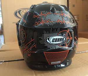 Шлем открытый 3/4 COBRA JK521, белый с серым(3), черный с графикой(2), размеры L