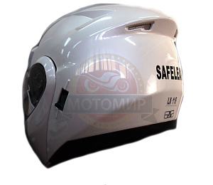 Шлем модуляр "Safelead" HF-119 TRANSFORMER с встр. очками, белый перламут., СЕРЕБРИСТЫЙ, размер М