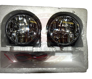 Фара светодиодная, круглая, с кронштейном, 10V-30V 4W, СТАЛЬНОЙ КОРПУС, 2 диода, ПАРА