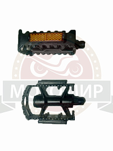 Педали Вело алюминий/пластик 102х66мм,МТВ, черно/серебр.(EPD-22)