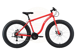 Велосипед 26" BLACK ONE MONSTER D фэтбайк (рама ст. 18"/20", 21ск, торм.мех.диск) красно-белый