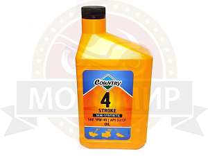 Масло COUNTRY 4Т 10W40 SJ/CF (1л) п/синт ST-504 для мотоблоков, мини-тракторов, снегоуборочной и про