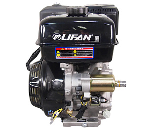 Двигатель LIFAN 17 л.с. NP445E (вал d25 мм) ЭЛ.СТАРТЕР, с катушкой освещения 12В 7А 84Вт, релерег