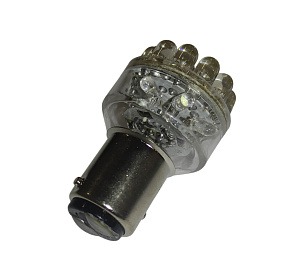 Лампа светодиодная (LED) 12V  (BAY15d)  T25  24SMD  P21/5W  1157 2-конт белая