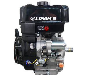 Двигатель LIFAN 20 л.с. KP 460E (вал d25 мм) ЭЛ.СТАРТЕР, с катушкой освещения 12В 18А 216Вт, релерег
