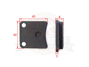 Колодки тормозные дисковые зад. KAYO, BSE, Dio35, QT-10 (пара) WGZ064 (HF102), ТАСТ