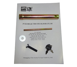 Двигатель LIFAN 29 л.с. 2V80F-А с катушкой освещения РУЧ+ЭЛЕК 2 карб. 12В 20А 240Вт