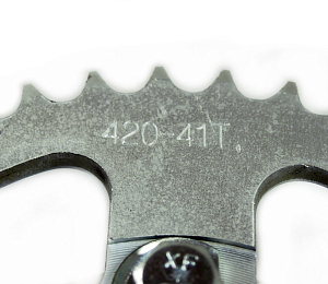 Звезда 41 зуб. (420) цепи, задняя Альфа, Дельта, Zodiak в сборе с основанием