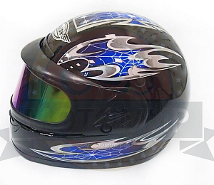Шлем интеграл FALCON XZF01, размер S (59-60) (тонированный визор) decal red black 1 black grey blue