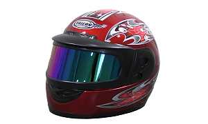 Шлем интеграл FALCON XZF01, размер S (59-60) (тонированный визор) decal red black 1 black grey blue