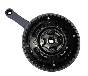 Шатуны 24/34/42Тх170мм, под квадрат, алюминий, серебристые ( ETCW-14)