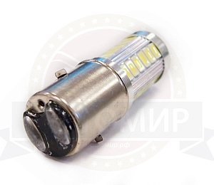 Лампа светодиодная (LED) 12V  (H6)  35/35W (BA20D)  33SMD (Фарная)