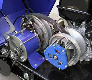 Мотобуксировщик с лыжным модулем 20 л.с., С РЕВЕРСОМ ЛИДЕР-3-3Т-20АП (3 т),  РЫЧАЖНЫЙ  МОДУЛЬ