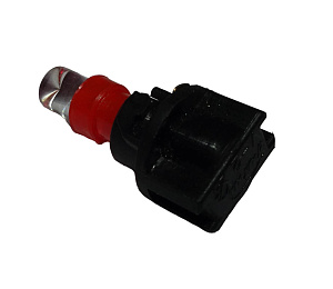 Лампа светодиодная (LED) 12V  Т5  8.5D 1SMD  cap красная