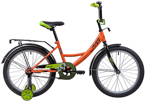 Велосипед 20'' NOVATRACK VECTOR (1ск, рама сталь, тормоз ножной,крылья,багаж) оранжвый
