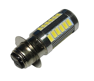 Лампа светодиодная (LED) 12V  (P15D-25-1) 35/35W  33SMD фарная (Альфа, Zadiak)