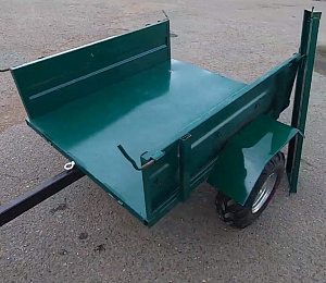 Прицеп для квадроцикла ПМ, съемные борта, кузов 1200х1050х327 мм, 300кг, фаркоп, колеса 8 (Пермь)
