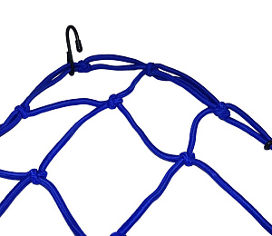 Сетка для крепления багажа синяя (4мм, 40х40см) мет.крючки