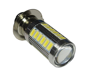 Лампа светодиодная (LED) 12V  (P15D-25-1) 35/35W  33SMD фарная (Альфа, Zadiak)