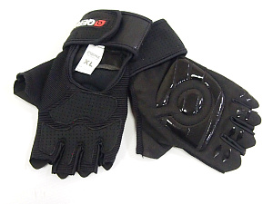 Перчатки вело/мото QG-067 без пальцев, черные