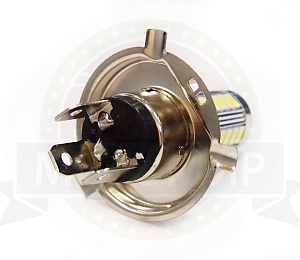 Лампа светодиодная (LED) 12V  (H4)  35/35W (P43t)  33SMD (Фарная)