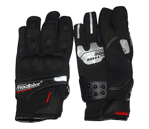 Перчатки MADBIKE-04, текстиль, защитные вставки
