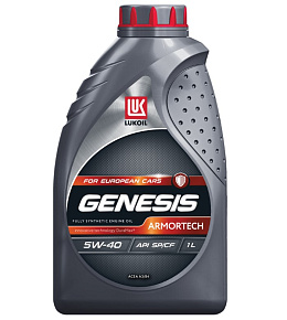 Масло ЛУКОЙЛ GENESIS ARMORTECH  5W40 A3/B4, SQ/CF 1литр, синтетика