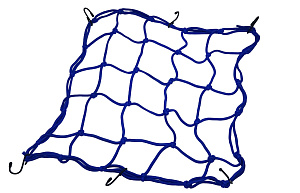 Сетка для крепления багажа синяя (4мм, 40х40см) мет.крючки