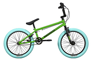 _Велосипед 20" Stark'23 Madness BMX 1 (рама ст.,клещ. торм.) зеленый/черный/голубой