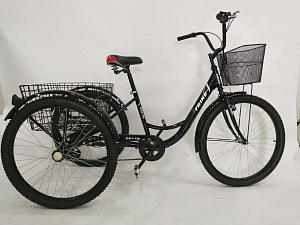 Велосипед 26" 3-х колесный DELTA TRIKE (7 скоростей, корзинка спереди и сзади) (см. ЗИП)